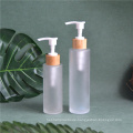 Großhandel Frost 150ml 100ml Glasflasche mit Bambuslotion-Sprühpumpe aus Bambus Maßgeschneiderte Kosmetikverpackungen